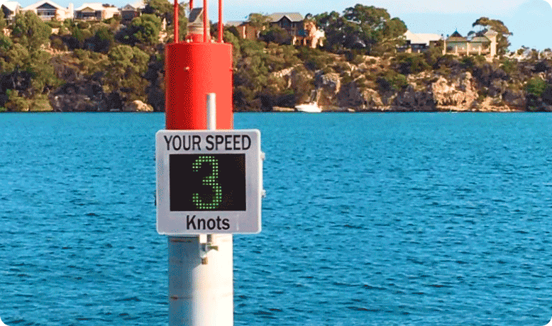 DOT Western Australia use Radar Speed Displays to reduce wake damage on Perth waterways